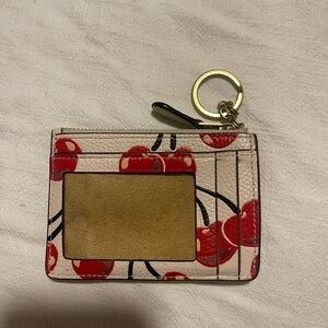 Coach Cherry Print Card Holder